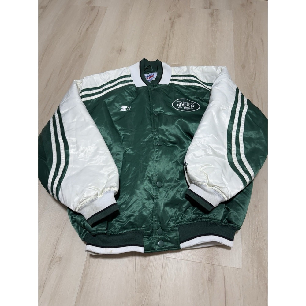 Vintage New York Jets Starter Pro Line Jacket Men's Large Satin NFL Football 90s